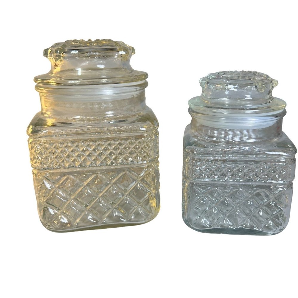 Vintage ANCHOR HOCKING Glass Canister Set